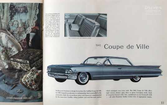 1961 Cadillac Coupe de Ville brochure page Cadillac Coupe de Ville (1961 version) brochure