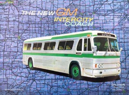 Early 1960s GM PD 4106 brochure cover Early 1960s GM PD 4106 bus brochure cover