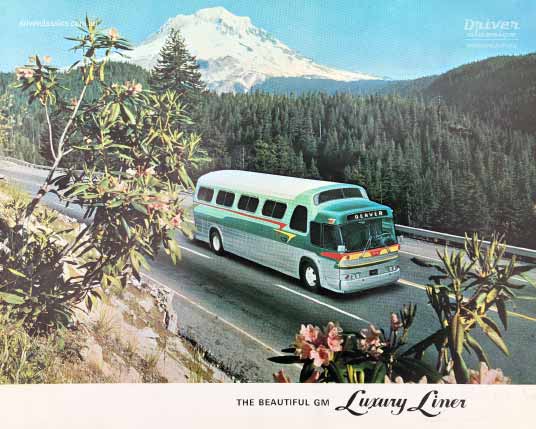 1965 GM PD 4107 brochure cover 1965 General Motors PD 4107 bus brochure cover