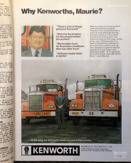 Kenworth Advertisement, Truck and Bus Transportation magazine, October 1977 Kenworth Advertisement in Truck and Bus Transportation magazine, October 1977