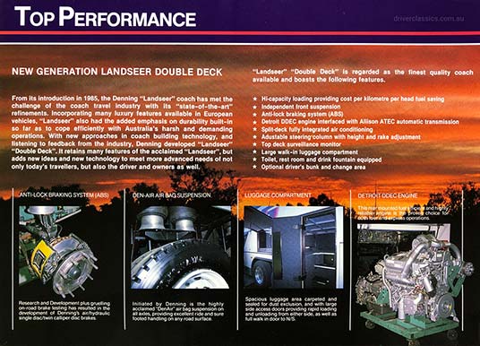 Denning Double Deck brochure page Denning Double Deck bus brochure page
